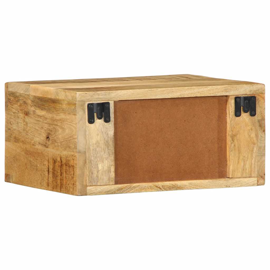 Zidni noćni ormarići - set od 2 komada, puno grubo drvo manga - number 8.