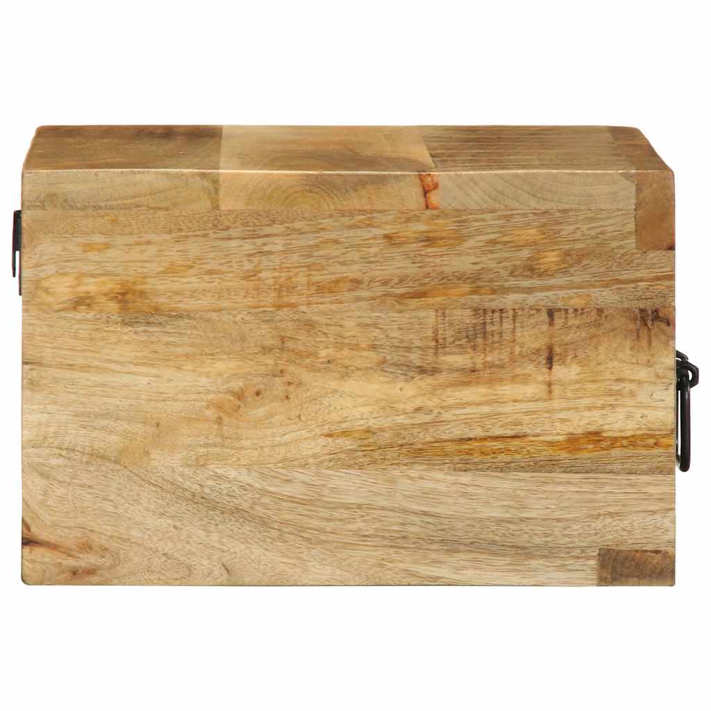 Zidni noćni ormarići - set od 2 komada, puno grubo drvo manga - number 7.