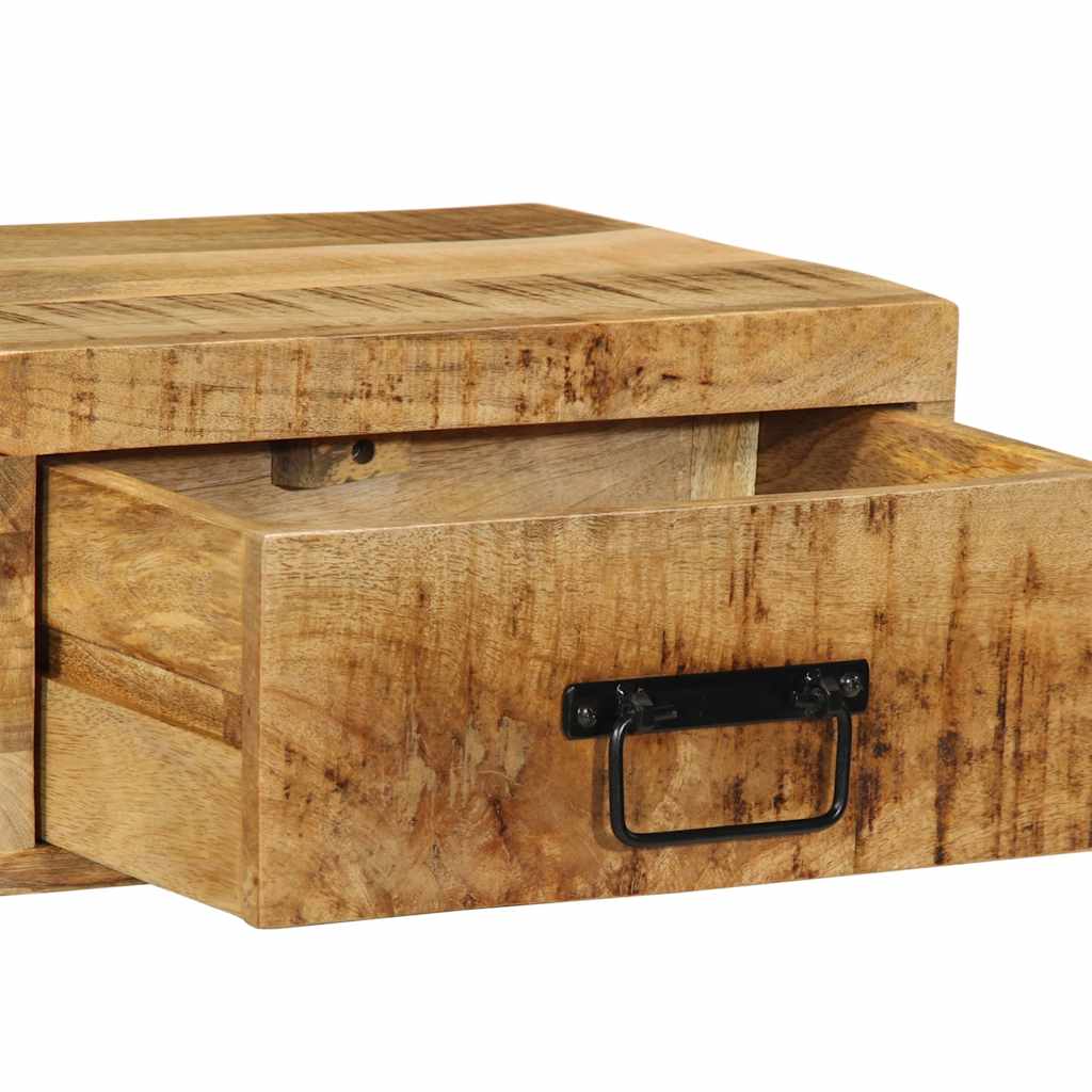 Zidni noćni ormarići - set od 2 komada, puno grubo drvo manga - number 10.