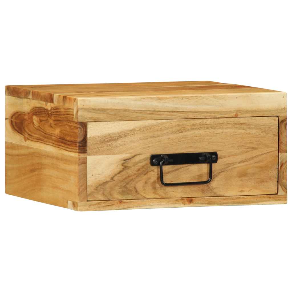 Stolik nocny ścienny - 1, lite drewno akacjowe - number 1.