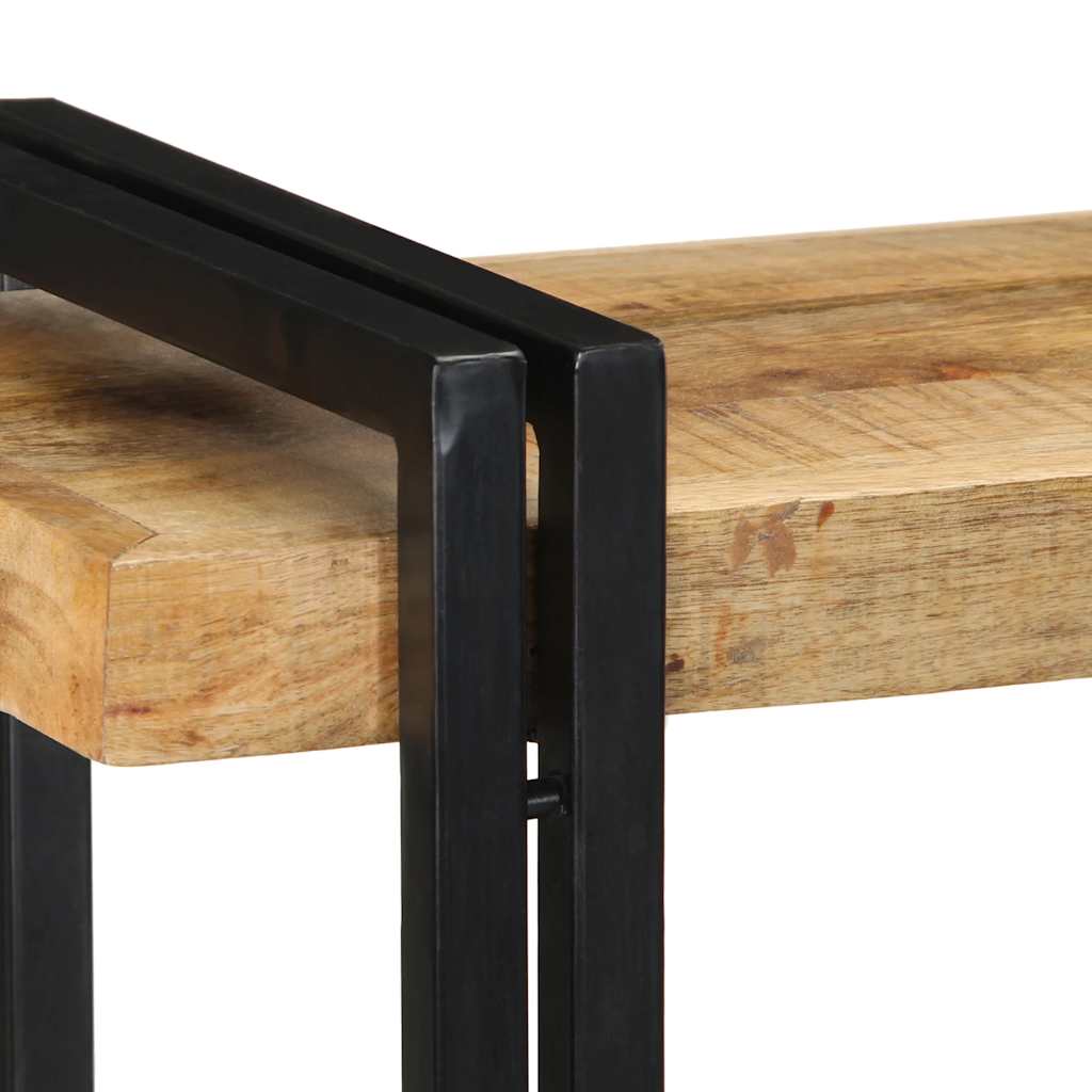 Zidna polica - 90 x 33 x 45 cm, masivno grubo drvo manga, 1 - number 8.