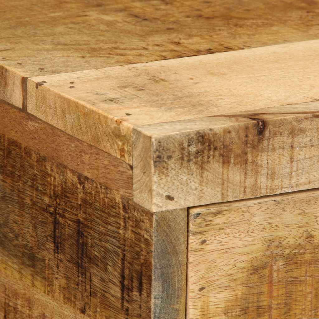 Væghængt tv-skab - 80 x 30 x 19 cm, 1, massivt ru mangotræ - number 8.