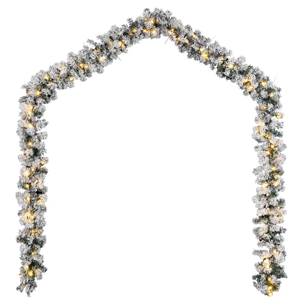 Juleguirlande med led-lys 10 m pvc grøn - number 4.