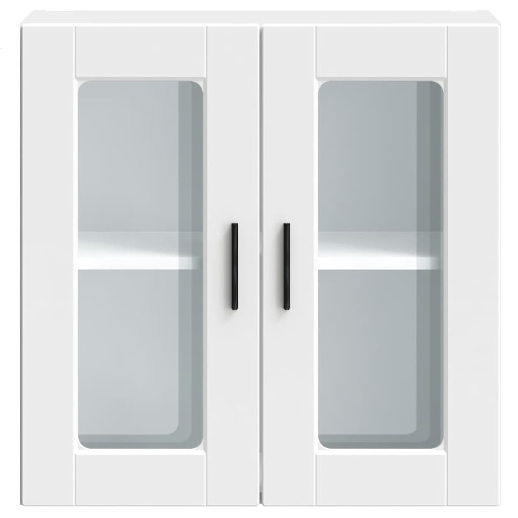 Køkkenvægskab med glasdør porto - hvid, 1, 1x væghængt glasskab (2 låger) 60 cm, x - number 6.