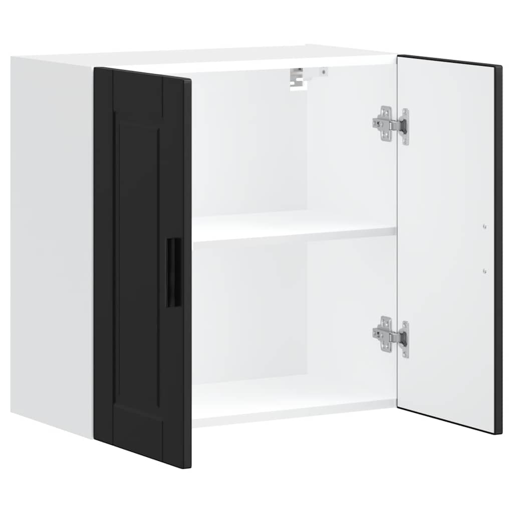 Kuhinjski zidni ormarić porto izrađeno drvo - crni, 60 x 31 x 60 cm, 1, zidni ormarić - number 5.