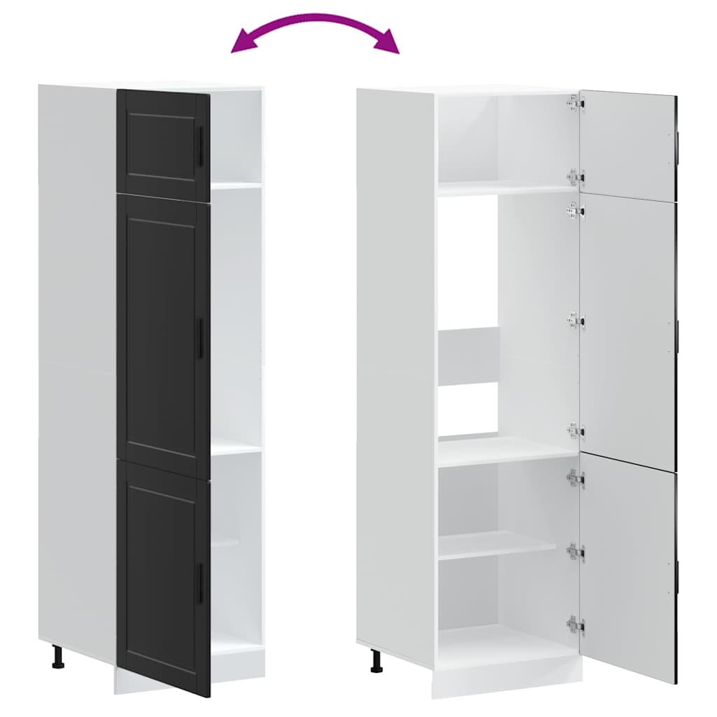 Køkkenskab porto konstrueret træ - sort, 1, 1x skab 60 cm, x-1 - number 7.