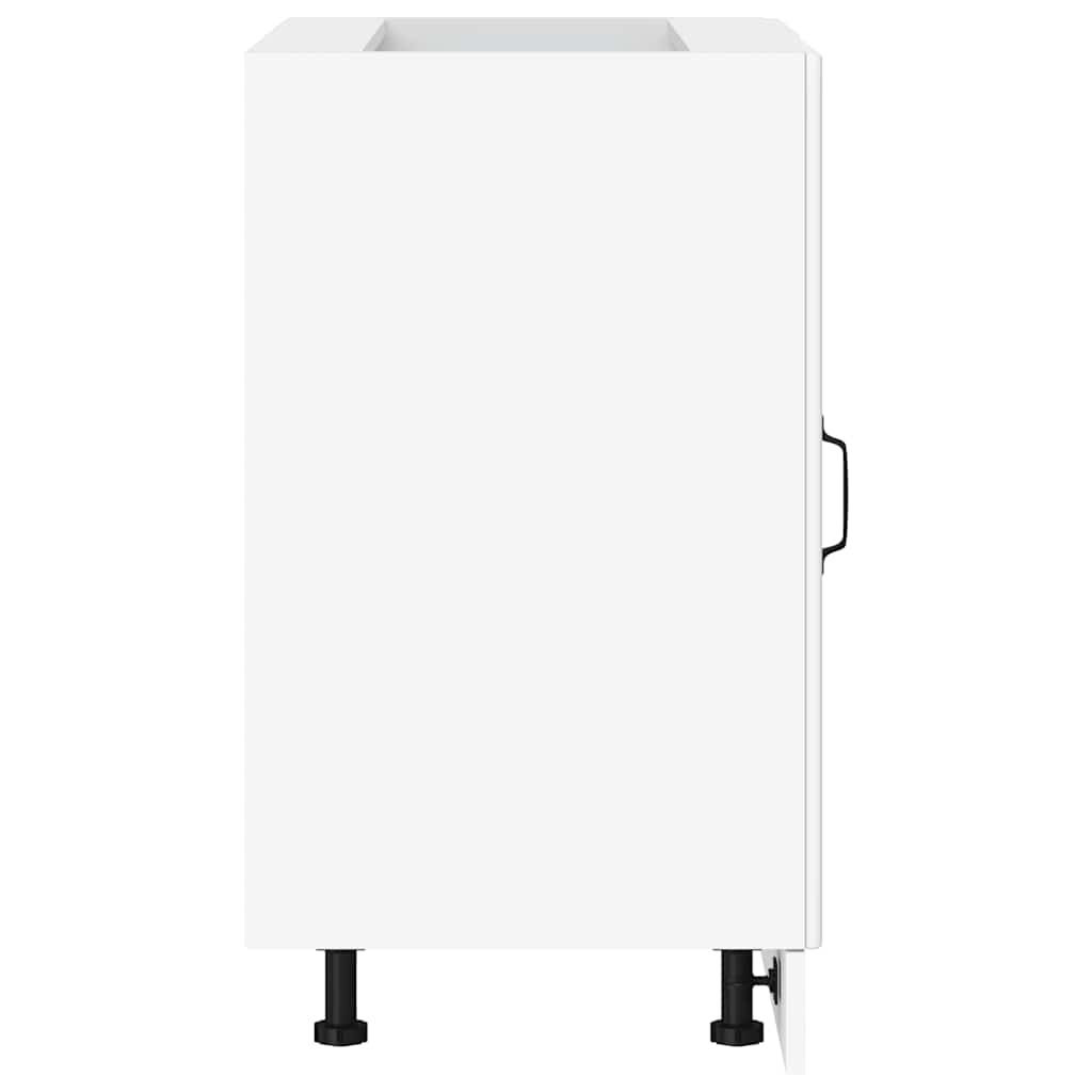 Kuhinjski apartman poštarine strukturno drvo - bijelo, 1, 1x kutni ormar (1 vrata) 86 cm, x - number 6.