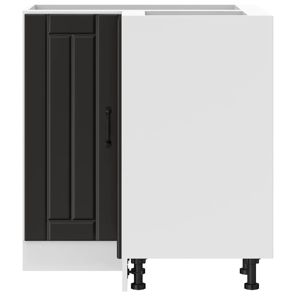 Kuhinjski kutni element lucca izrađeno drvo - crni, 75,5 x 75,5 x 81,5 cm, 1, kutni element - number 5.