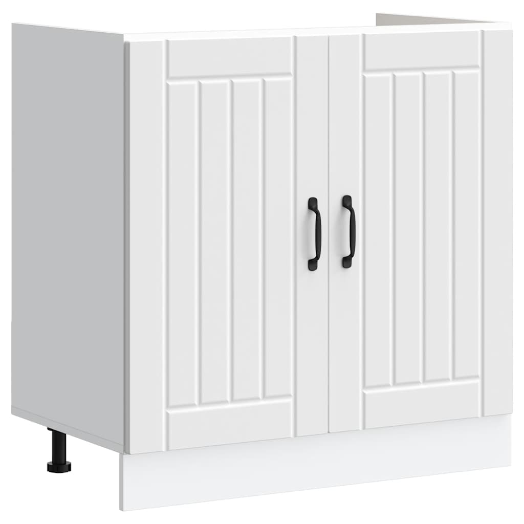 Ormarić za umivaonik lucca izrađeno drvo - bijela, 80 x 46 x 81,5 cm, 1, ormarić za sudoper - number 1.