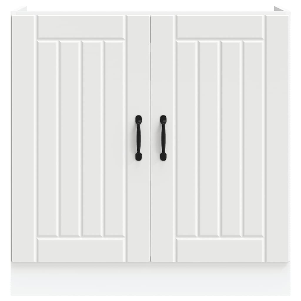 Ormarić za umivaonik lucca izrađeno drvo - bijela, 80 x 46 x 81,5 cm, 1, ormarić za sudoper - number 4.