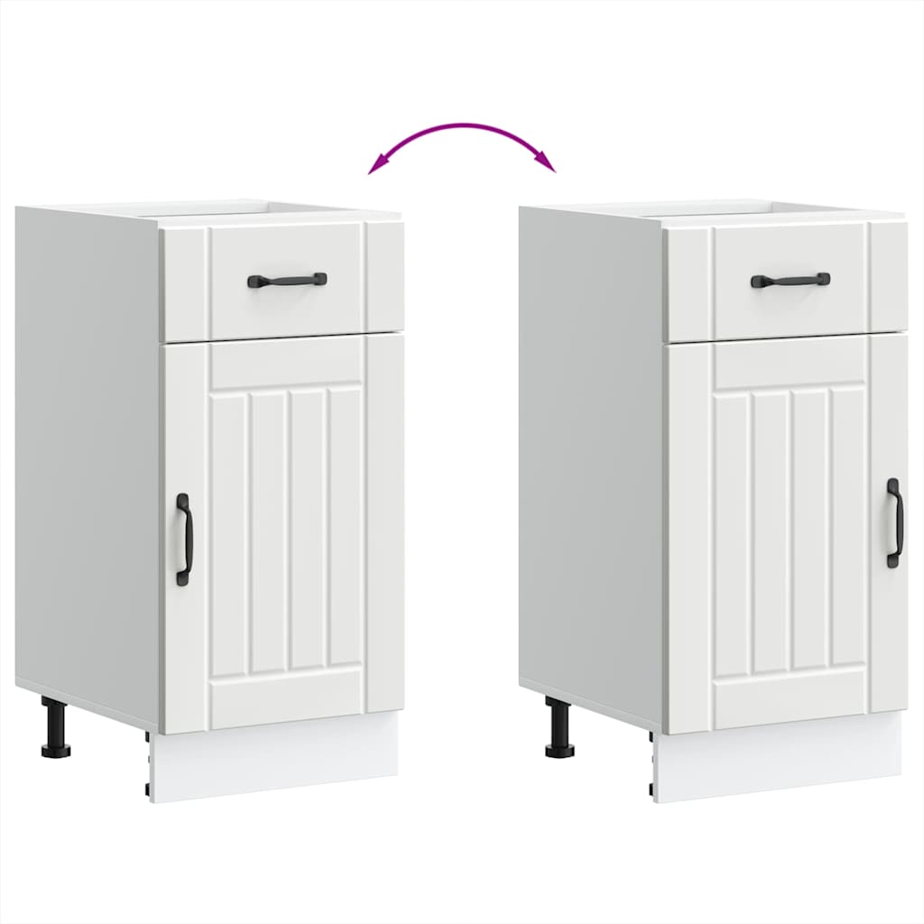 Kuhinja prikladna lucca izgrađena drva - bijelo, 1, 1x ormar (1 vrata 1 ladica) 40 cm, x - number 8.