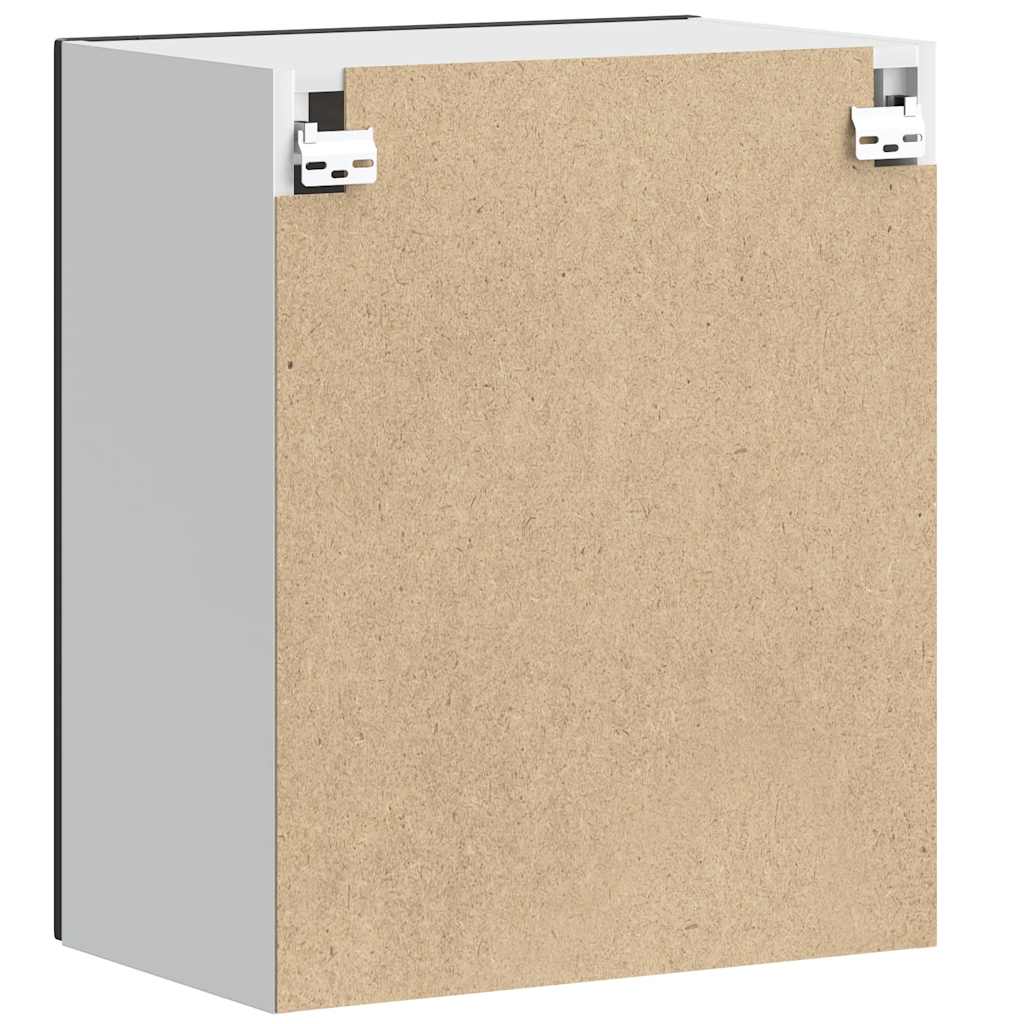 Kuhinjski ormarići 2 pcs. porto konstruirano drvo - crno, 1, 2x zidni ormar (1 vrata) 50 cm, x - number 9.