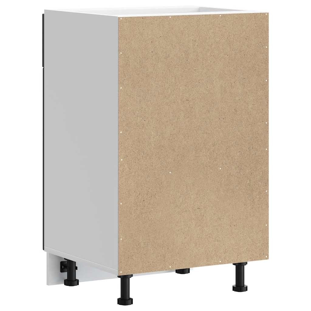 Køkkenunderskab porto konstrueret træ - sort, 1, 1x underskab (1 låge 1 skuffe) 50 cm, x - number 7.