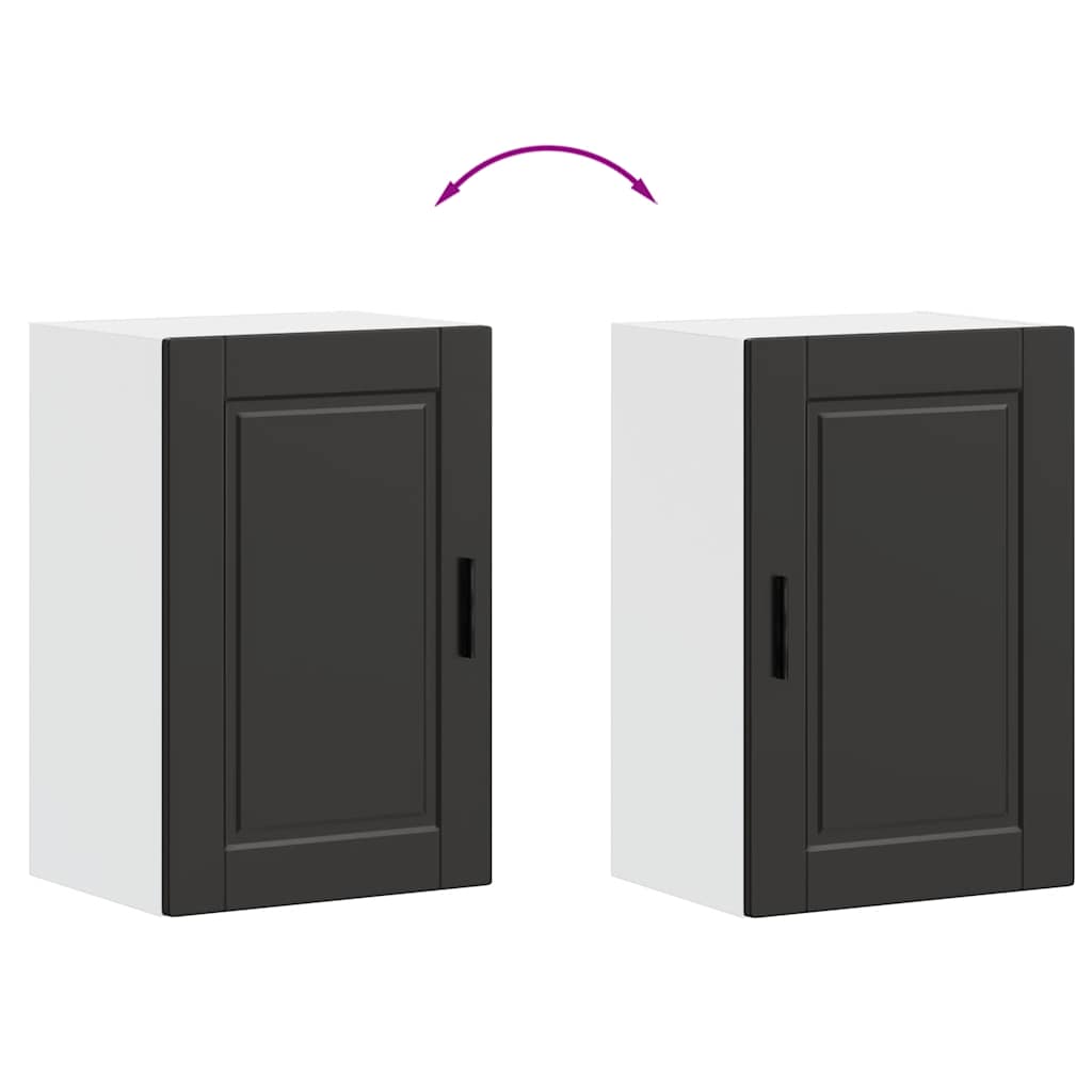 Køkkenvægskab porto konstrueret træ - sort, 1, 1x vægskab (1 låge) 40 cm, x - number 9.