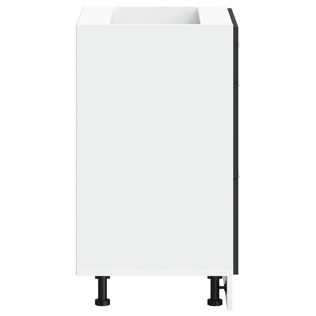 Køkkenunderskab konstrueret træ - sort, 1, 1x underskab (3 skuffer) 60 cm, x - number 6.