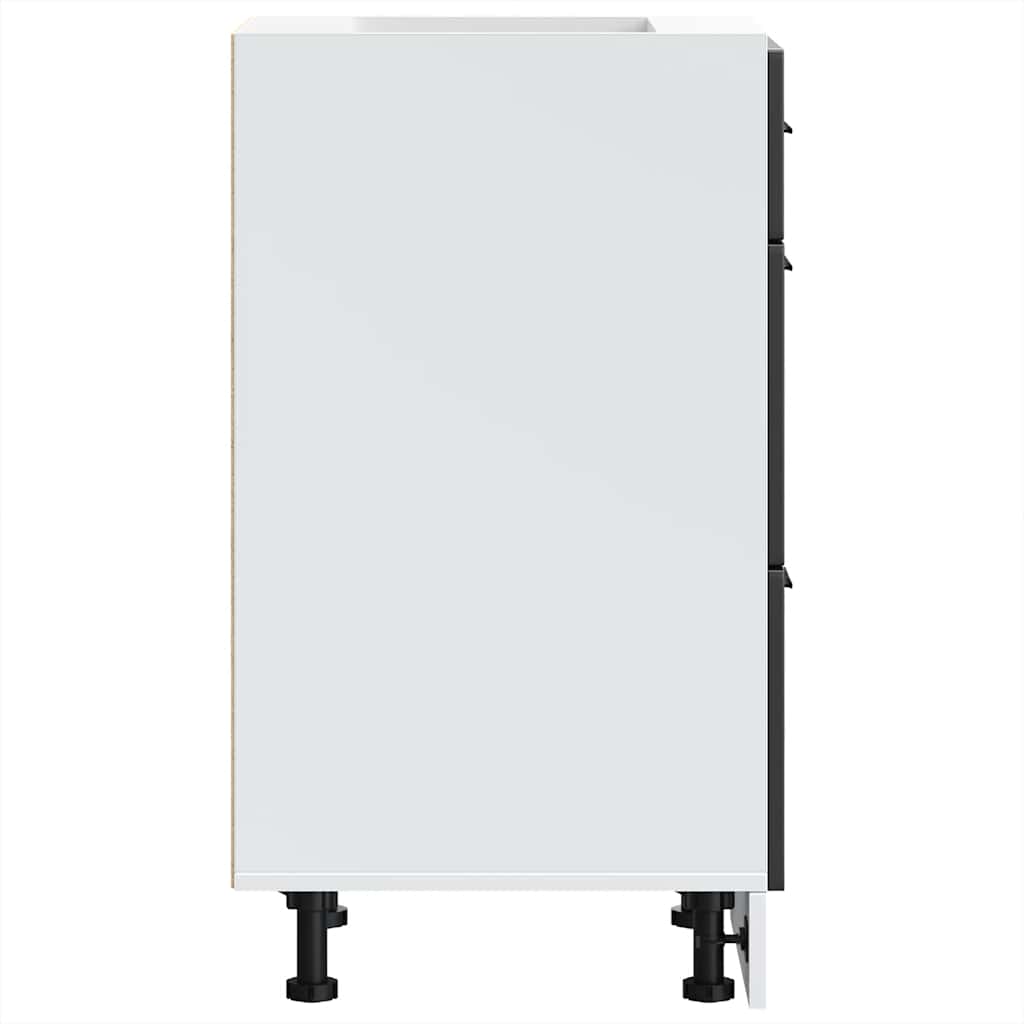 Køkkenunderskab porto konstrueret træ - sort, 1, 1x underskab (3 skuffer) 40 cm, x - number 6.