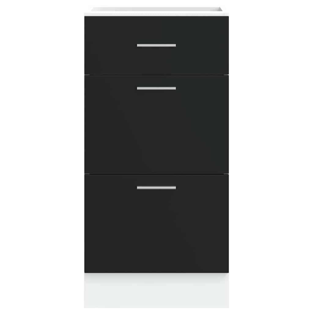 Ormar 40x46x81.5 cm izgrađeno drvo - crno, 1, donji ormar (3 ladice) 40 cm - number 4.