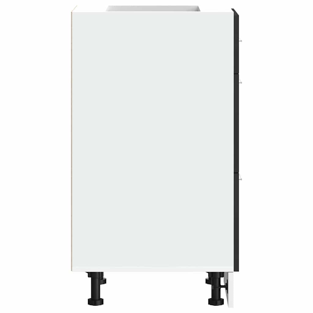 Ormar 40x46x81.5 cm izgrađeno drvo - crno, 1, donji ormar (3 ladice) 40 cm - number 6.