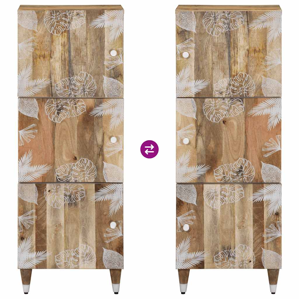 Skab 40x33,5x110 cm massivt mangotræ - 40 x 33 5 x 110 cm (b x d x h) - number 6.