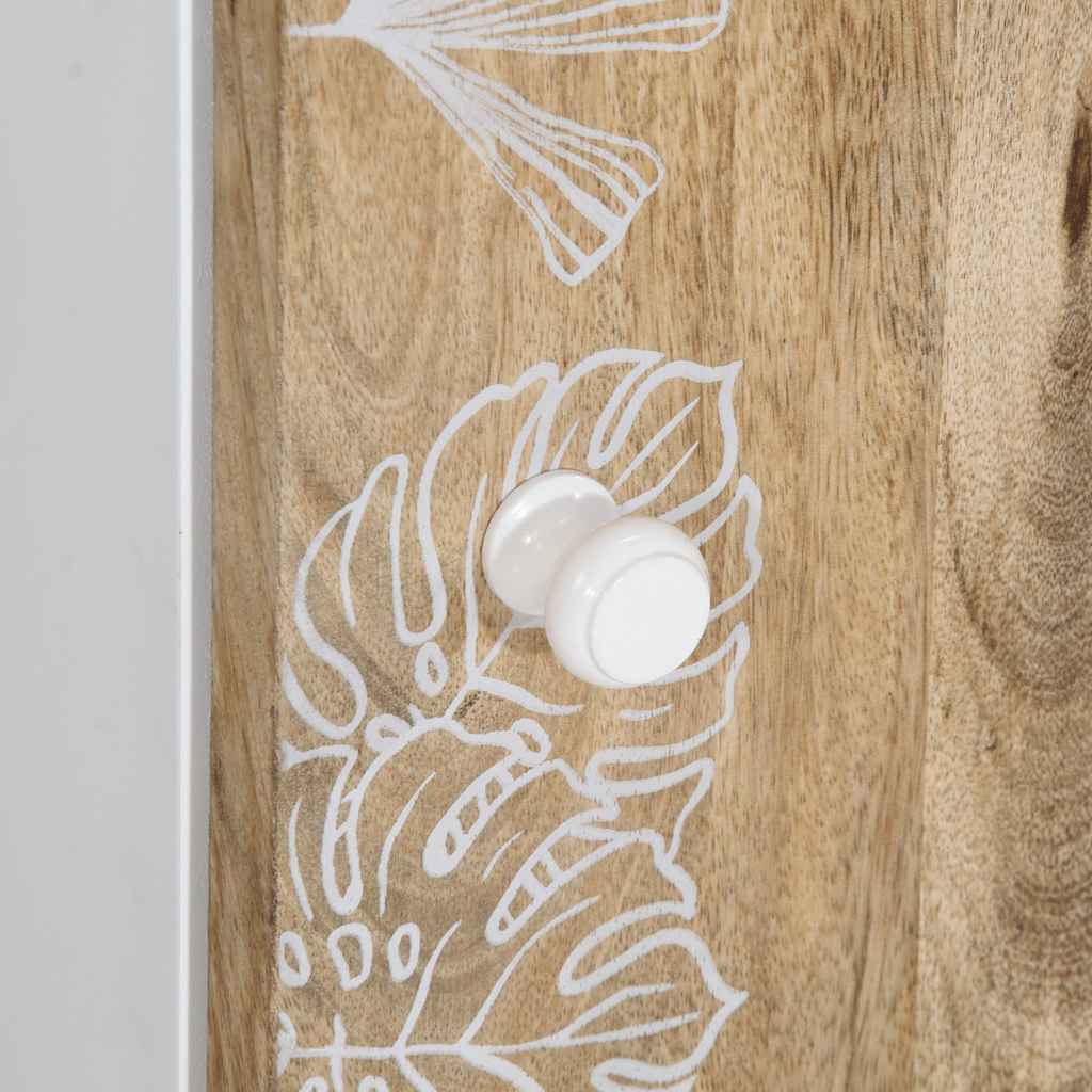 Badeværelsesskab 38x33,5x58 cm massivt mangotræ - 38 x 33 5 x 58 cm (b x d x h) - number 8.