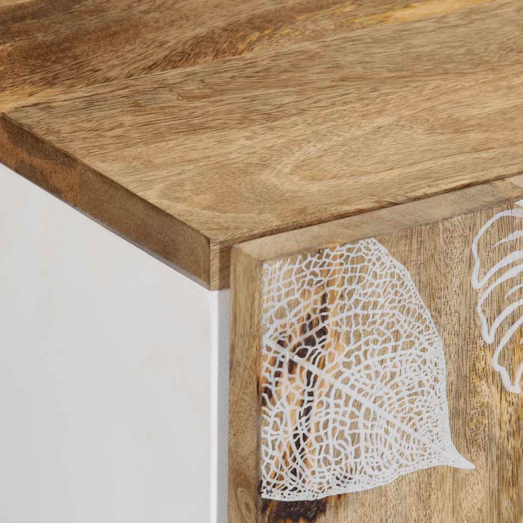 Badeværelsesskab 38x33,5x58 cm massivt mangotræ - 38 x 33 5 x 58 cm (b x d x h) - number 7.