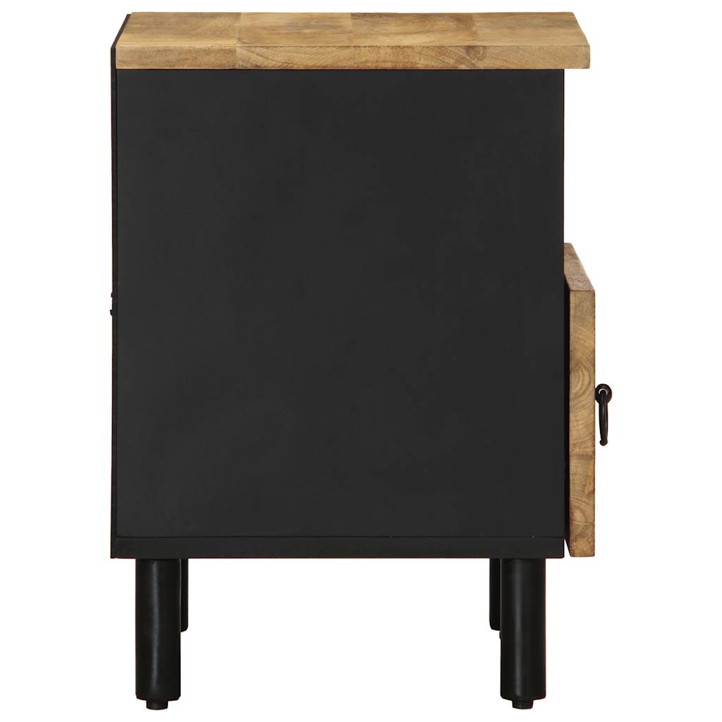 Noćni ormarići kom. 40x33x46 cm puno grubo drvo manga crno - 2 - number 5.