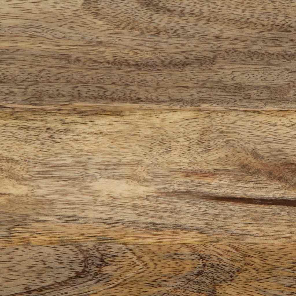 Tv-bord 80x31,5x46 cm massivt - ooo 2, ooo 3, mango natur med hvidmalet skærm manipuleret træ metal - number 11.