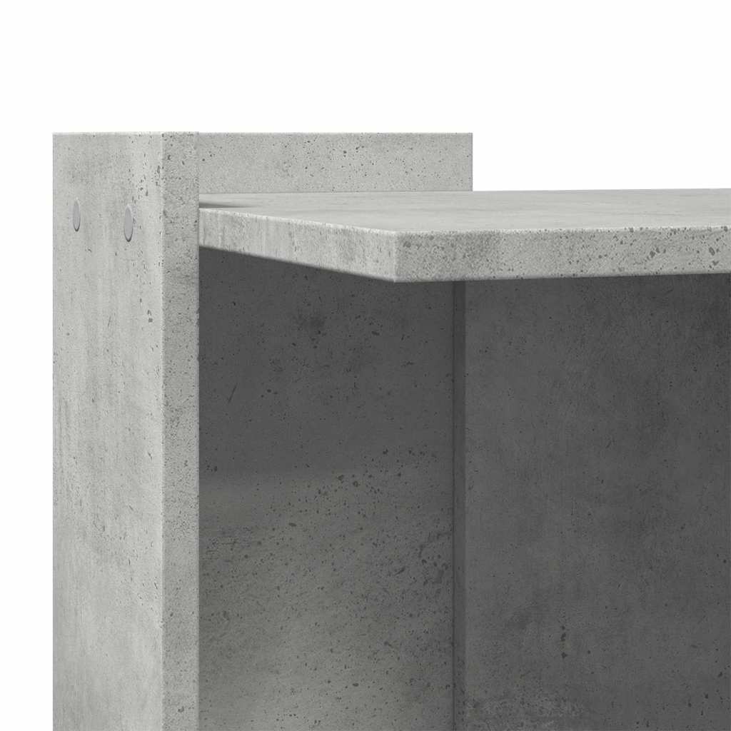 Cache-toilette pour chat en bois d'ingénierie - gris béton, 42 x 42 x 51 cm - number 7.