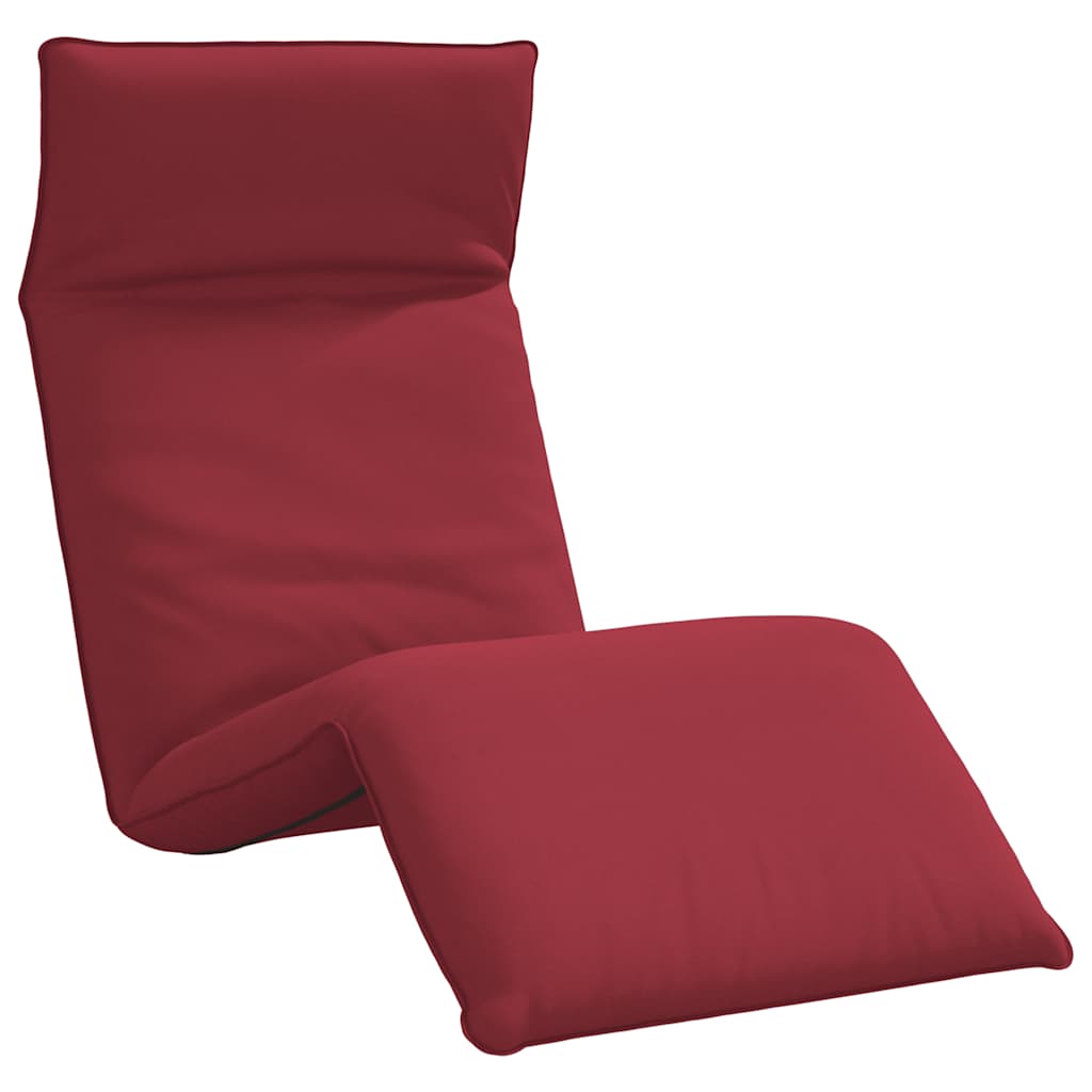 Sammenleggbar lounger 175x54x8,5 cm oxford stoff - vin rød, 1 - number 2.