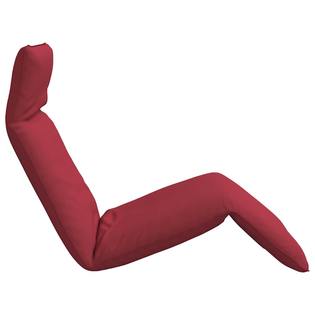 Sammenleggbar lounger 175x54x8,5 cm oxford stoff - vin rød, 1 - number 5.