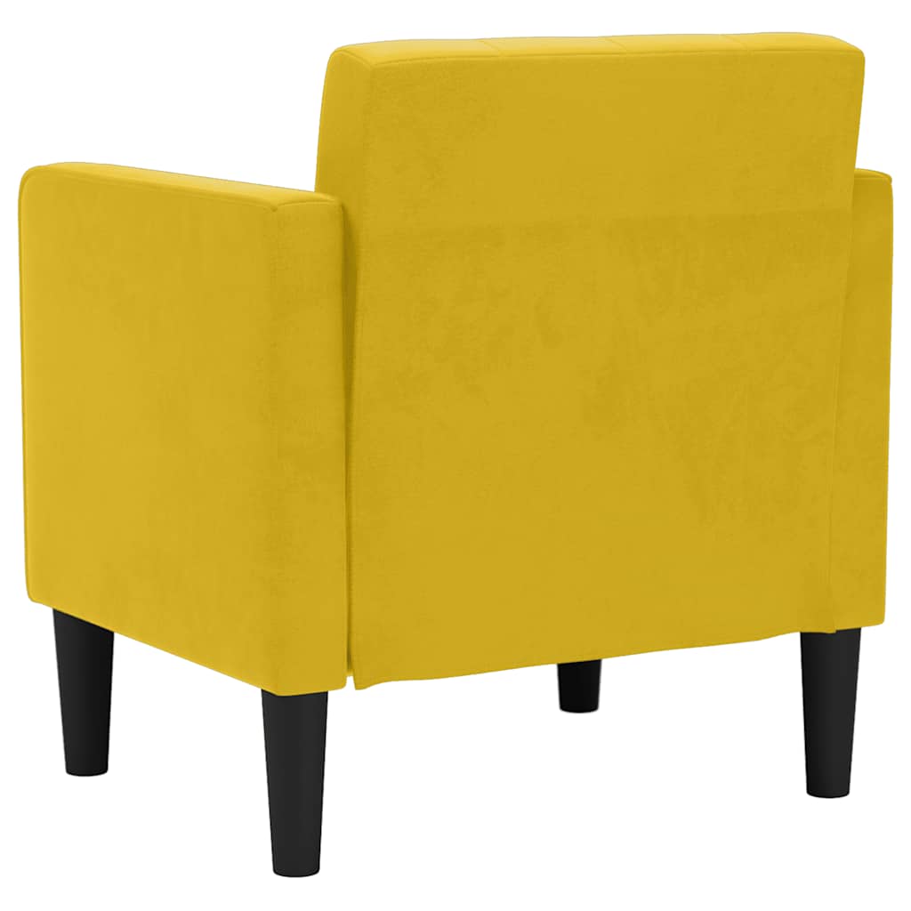 Sofastol z podłokietnikiem 53 cm aksamitu - żółty, 1 - number 5.