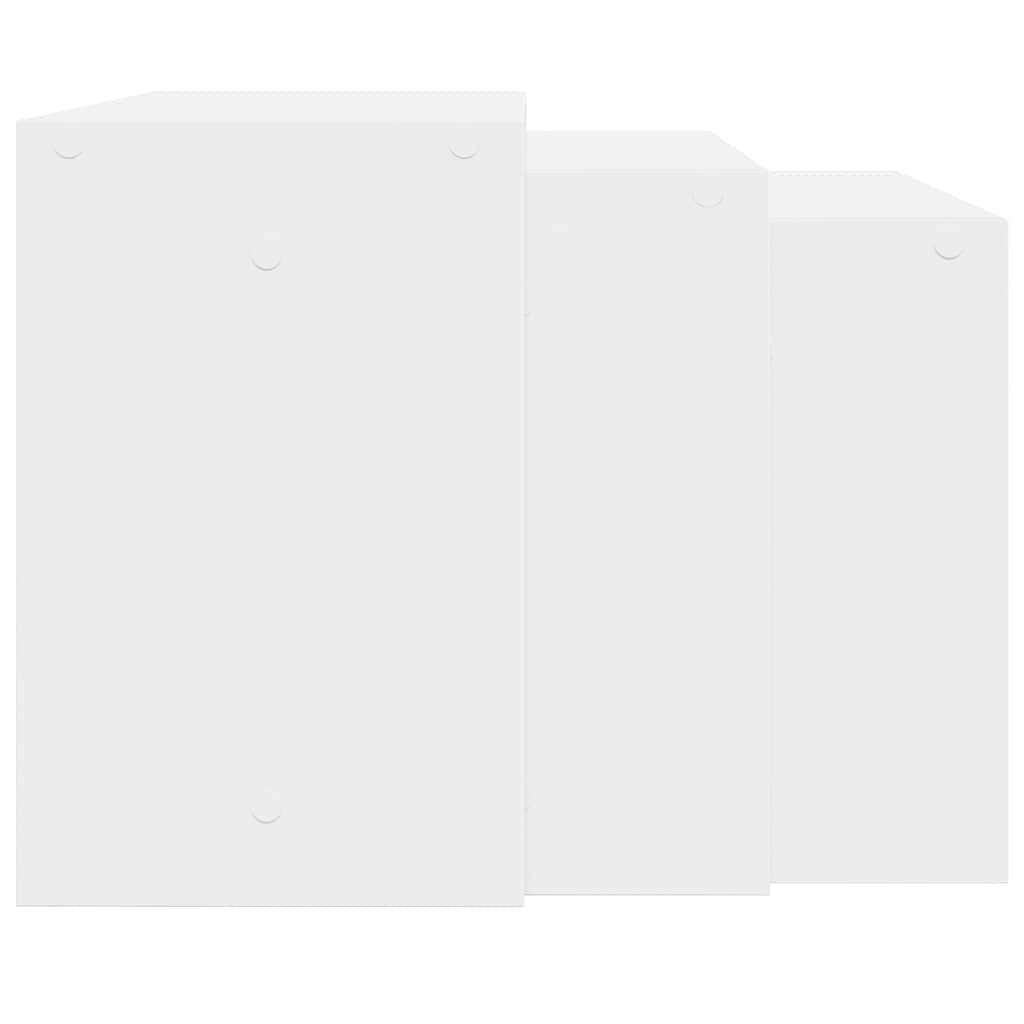 Depozitni stolovi 3 kom. konstruirano drvo - bijelo, 1 - number 5.