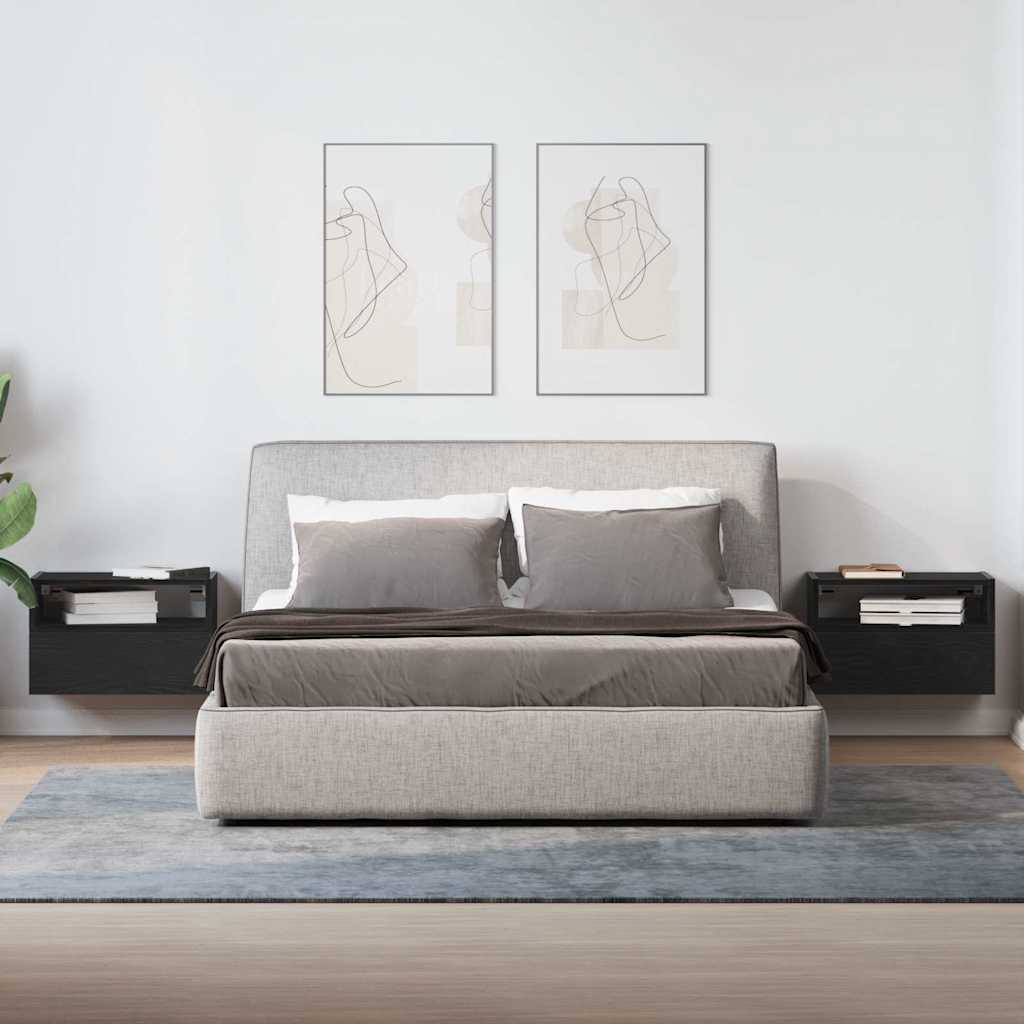 Szafki nocne ścienne szt. 45x26x28,5 cm - czarne, 2 szt. - number 3.