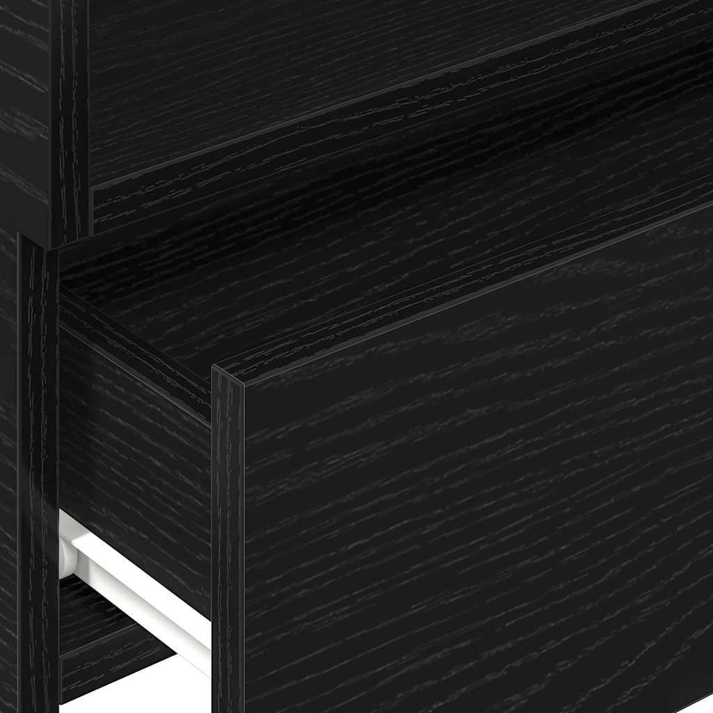 Szafki nocne ścienne szt. 45x26x28,5 cm - czarne, 2 szt. - number 9.