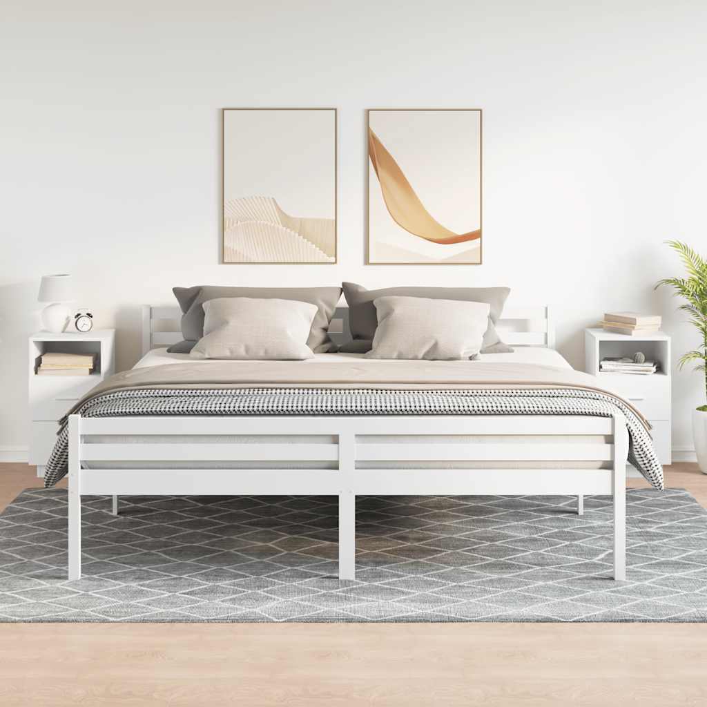 Szafki nocne szt. z 2 szufladami 36x36x68 cm - białe, 2 szt. - number 3.