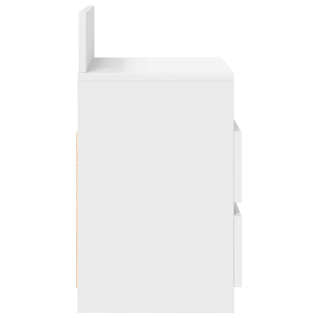 Sengeborde stk. med 2 skuffer 40x33x60 cm - hvid, 2 - number 7.