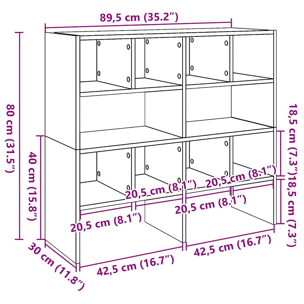 Shoe racks stackable pcs. 89.5x30x40 cm - white, 2, 1 - number 9.