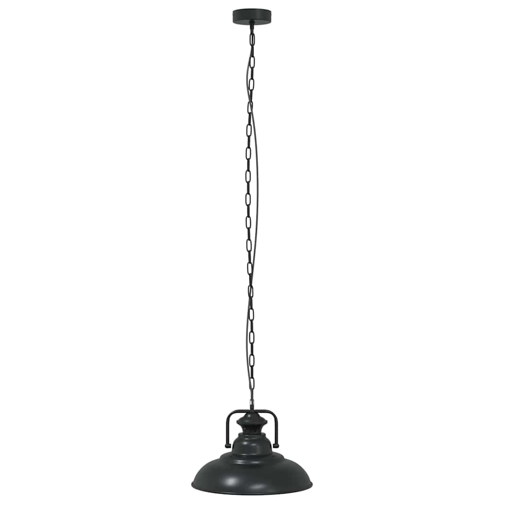 Lampe à suspension e27 ø 31 cm fer noir - number 2.