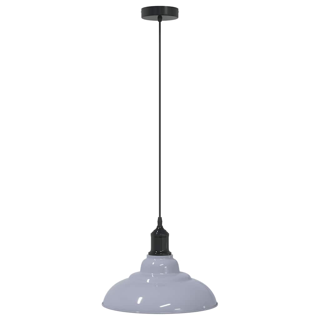 Lampe à suspension réglable en hauteur e27 ø 31 cm métal gris brillant - 1, gris brillant - number 2.