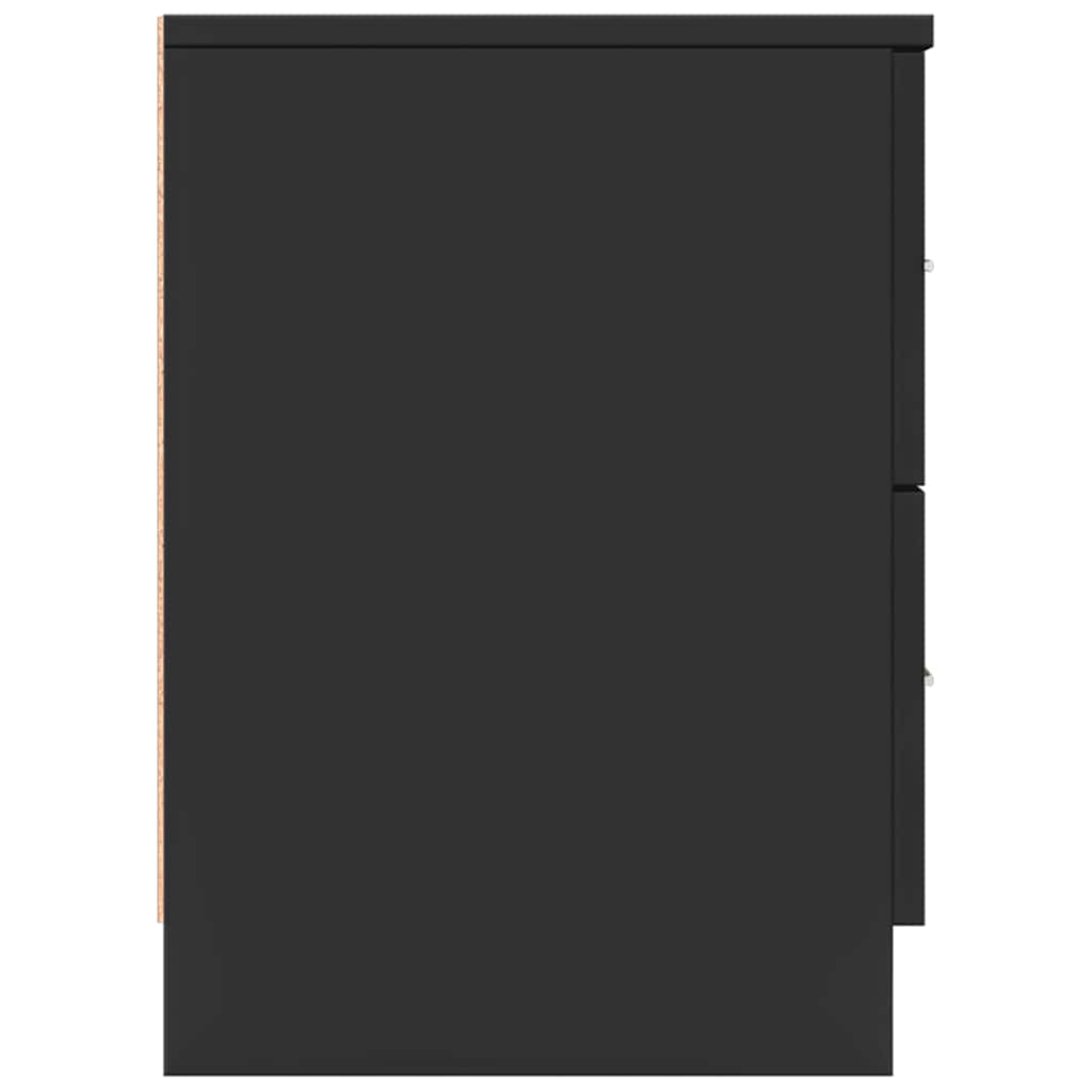 Stolovi za krevet 2 pcs. s 2 ladice 40x36x50 cm crne boje - number 7.