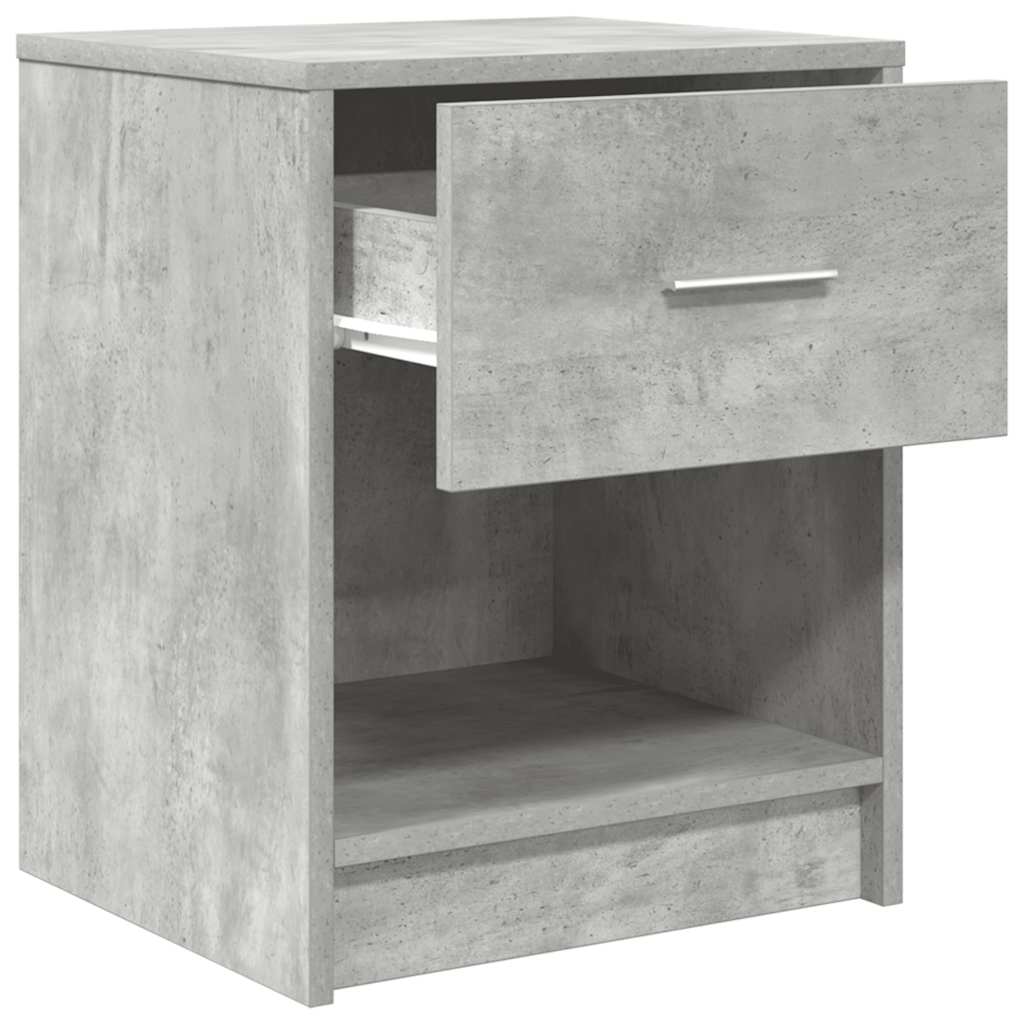 Bed tables pcs. with drawer 40x34x50 cm - concrete gray, 2 - number 5.