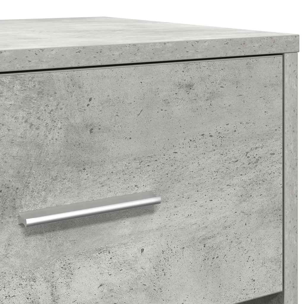 Bed tables pcs. with drawer 40x34x50 cm - concrete gray, 2 - number 10.