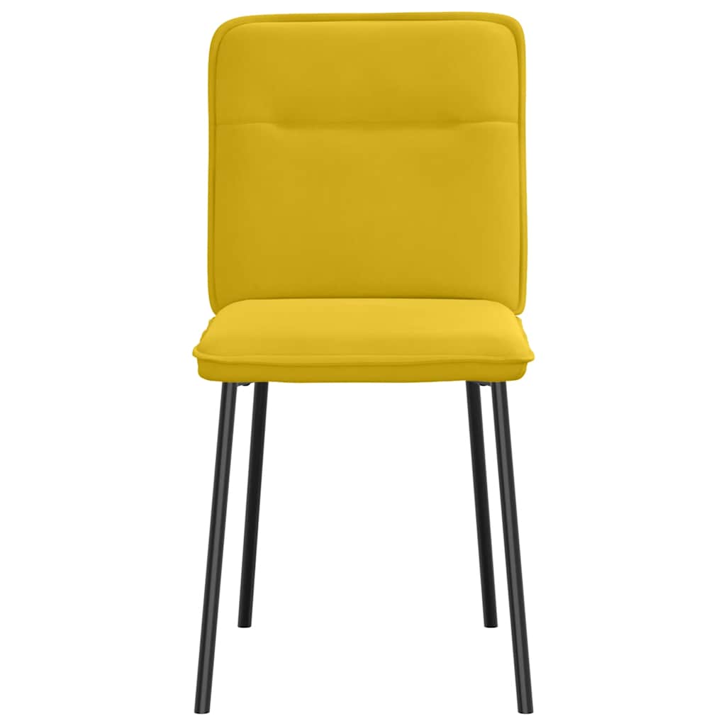 Krzesła do jadalni szt aksamitne - żółte, 6 - number 4.