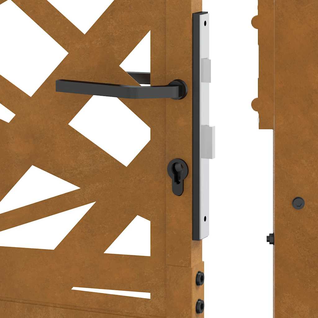 Garden gate corten čelik - opušteni čelik/smeđa, 105 x 105 cm, lagani dizajn - number 10.