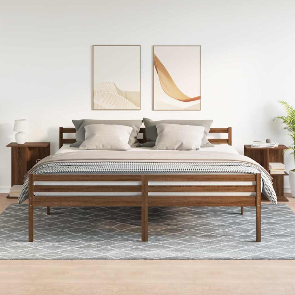 Sengeborde stk. 46,5x29x61 cm brun egetræsfarve - brun eg, 2 - number 3.