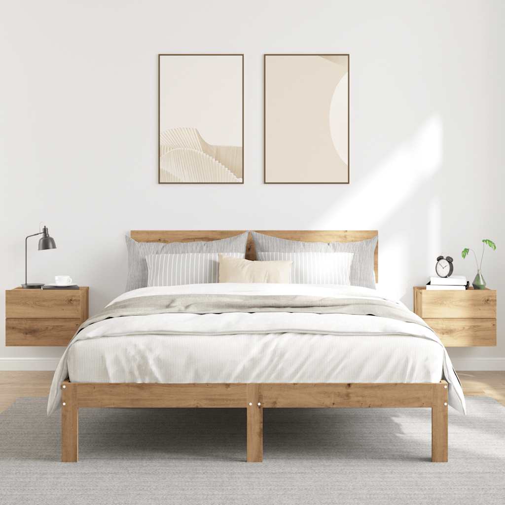 Szafki nocne wiszące szt. 40x32x30 cm dąb sztuczny - dąb rzemieślniczy, 2 szt. - number 3.