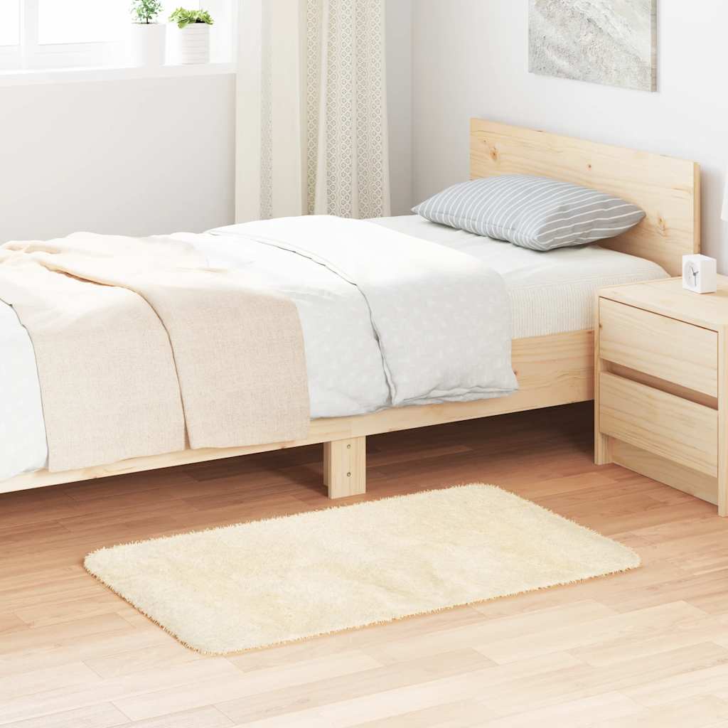 Tapis hirsute navarra high luv crème colored - crème, 60 x 100 cm, rectangulaire - number 1.