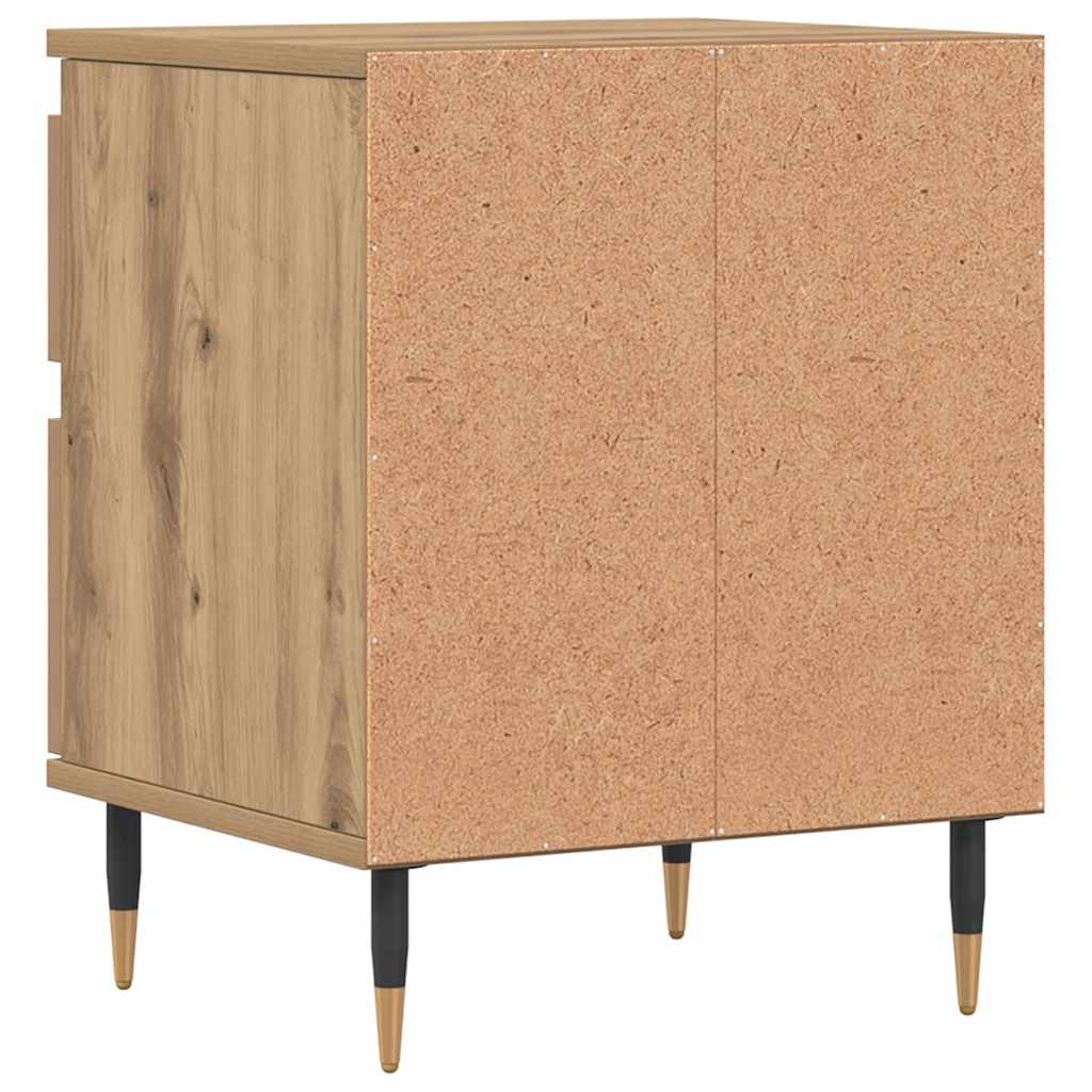 Nattbord 40x35x50 cm konstruert tre kunstig eik - håndverks eik, 1 - number 7.