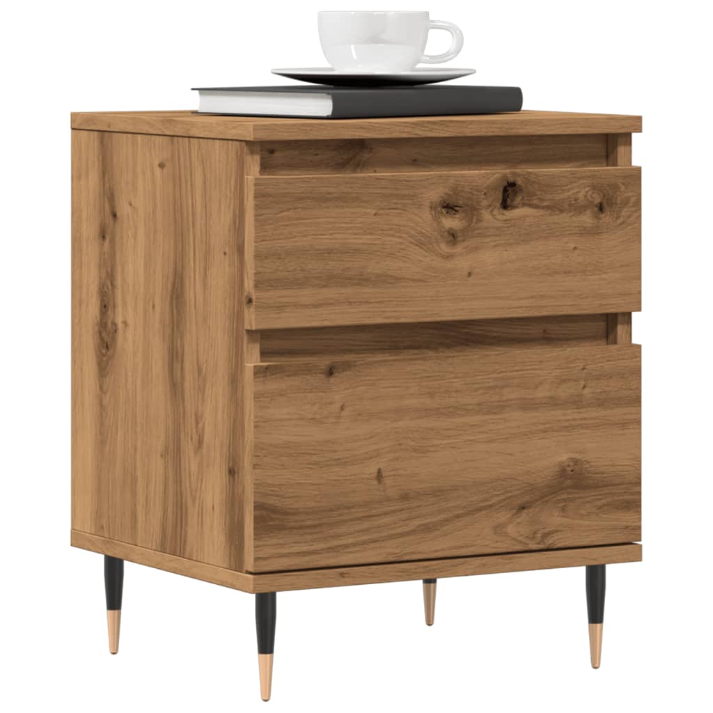 Sengeborde stk. 40x35x50 cm kunsteg - artisan eg, 2 - number 1.