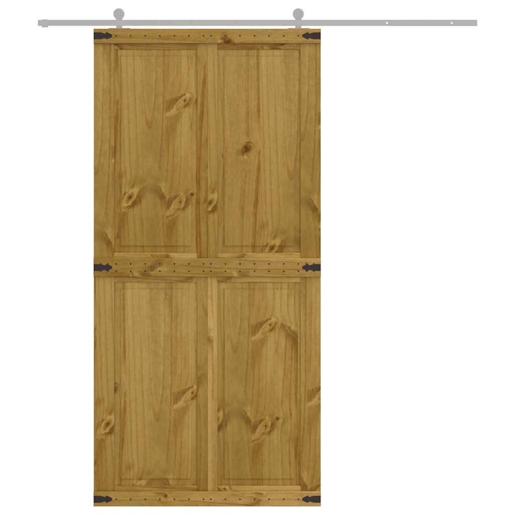 Skydedør corona massivt fyrretræ - 90 x 210 cm, 1 - number 6.